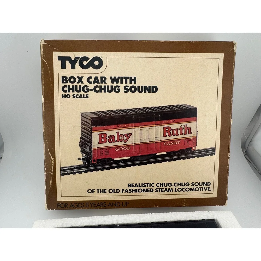Tyco HO Scale Baby Ruth Box Car‎ with Chug-Chug Sound 91-0-285 Vintage Train Car